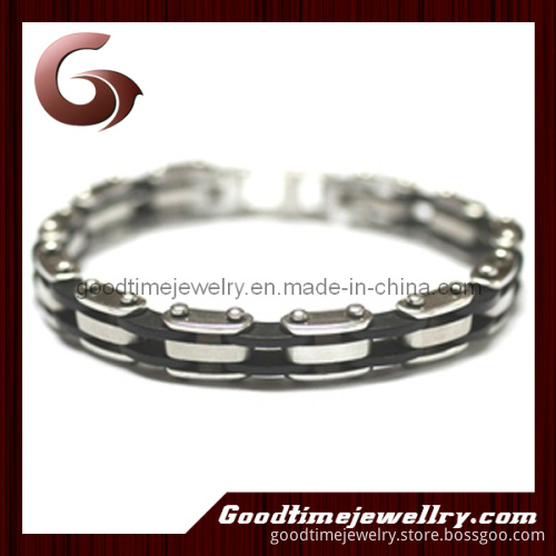 Black&White Stainless Steel Magnetic Bracelet